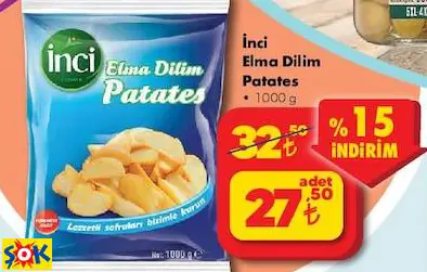 İNCİ ELMA DİLİM PATATES İNCİ ELMA DİLİM PATATES